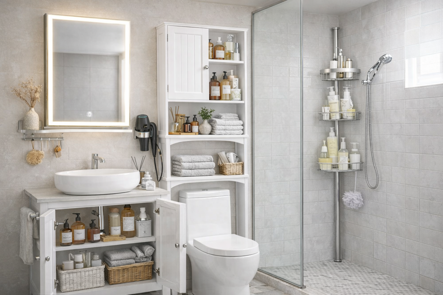 Salle de bain gain de place : 6 accessoires pour un petit espace